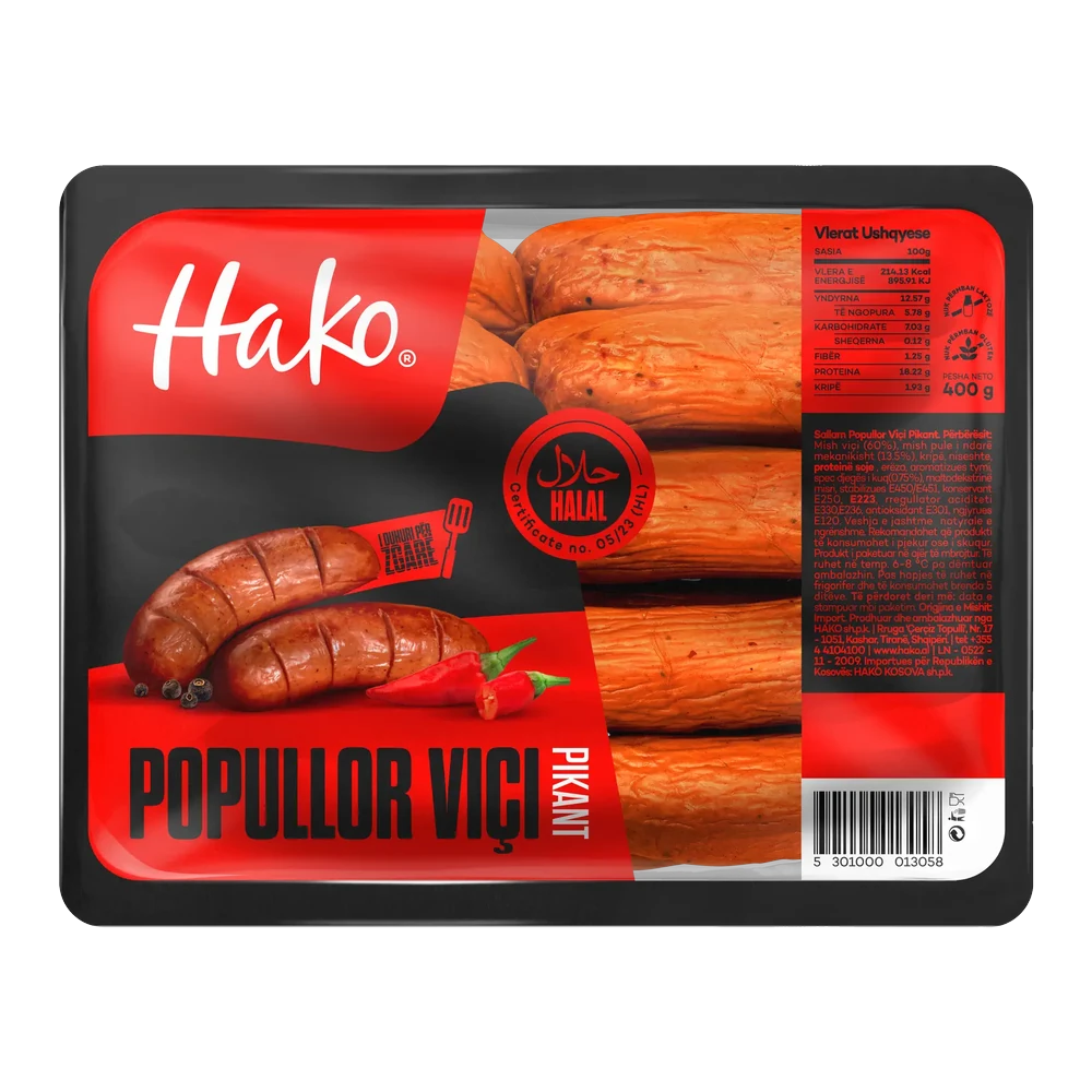 Hako, Virshlle viçi popullor djegës 400 g